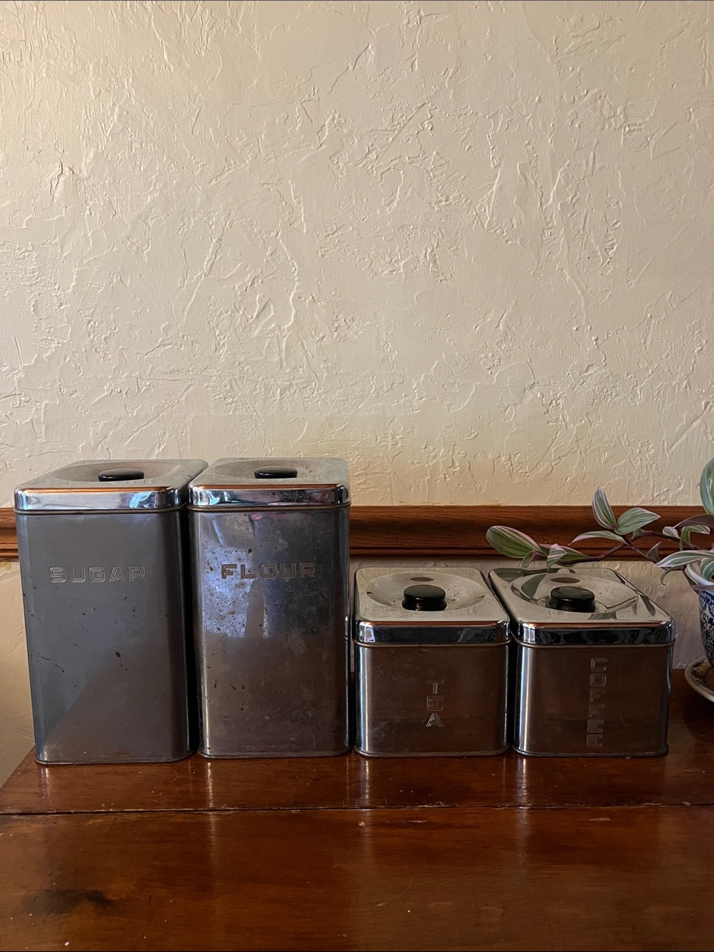 Stainless Steel Kitchen Storage Canister Set - Chrome